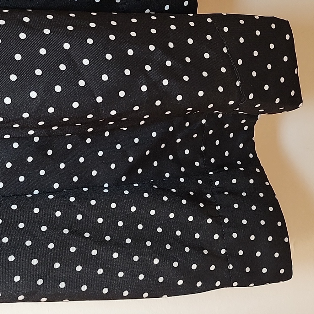 Draper james RSVP Tie Waist Maxi Dress Polca-dot Black ivory Size Large - Picture 10 of 14
